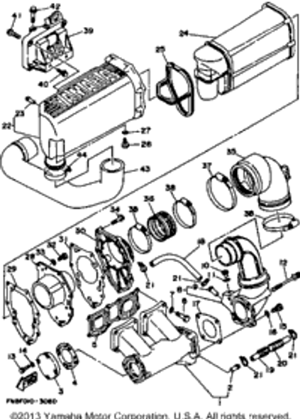 Muffler 1 1993WRB650R_61 6R7-14711-00-9M