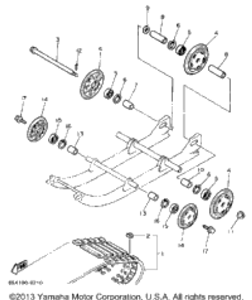 Suspension Wheel Comp 1990 SNOSCOOT (SV80P) 8U7-47320-00-00