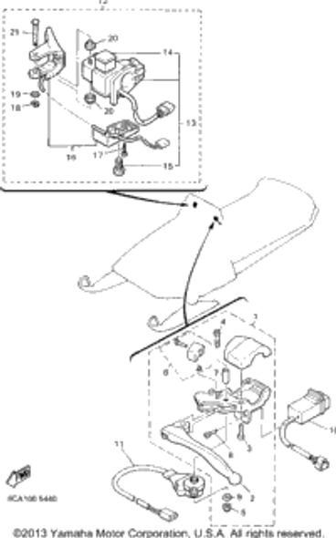 Thumb Warmer Assy 1995 VMAX 600 ST (LONG TRACK) (VX600STV) 8AB-82970-00-00