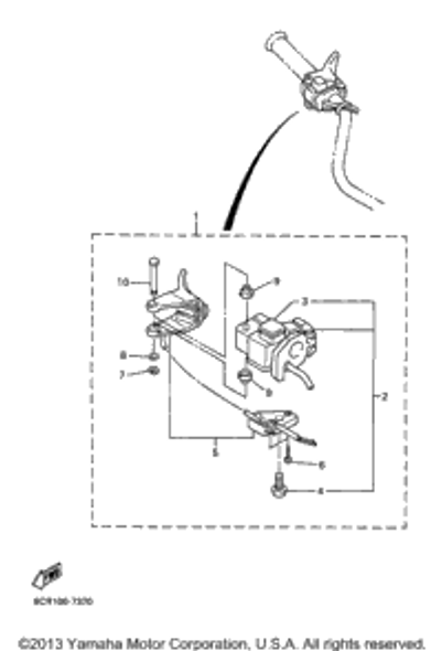 Engine Stop Switch Assy WIRE/L= 240MM 1998 VMAX 600 SX (VX600SXB) 8AU-82575-09-00