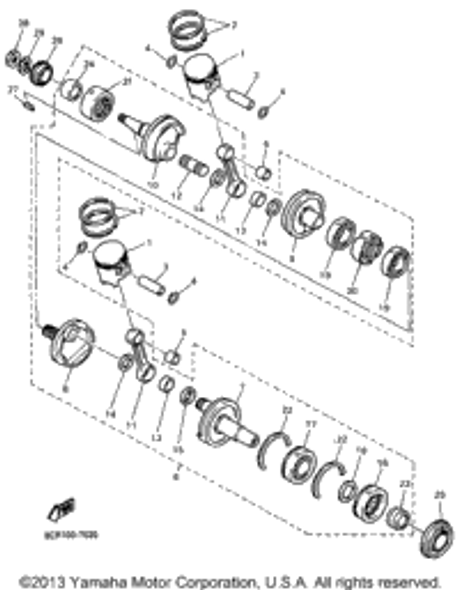 Piston Ring Set (Std) UR FOR VX600 1998 VMAX 500 XT (VX500XTB) 8CW-11603-00-00