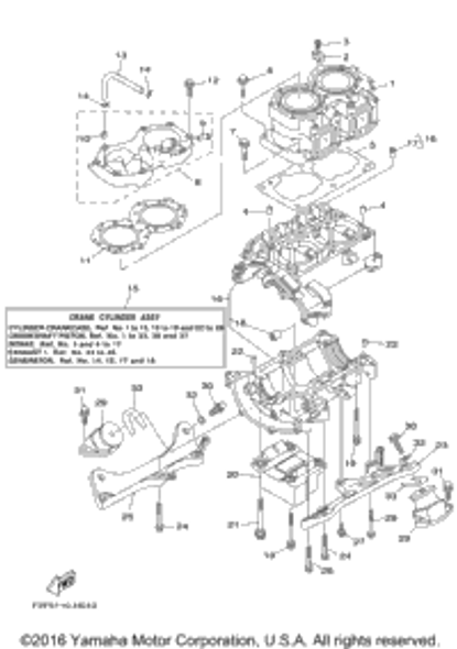 Crankcase Assy 2010  SUPER JET (SJ700BJ) 62T-15100-00-8S