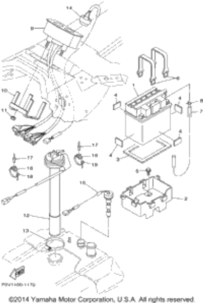 Meter Assy (USA) 2001  XLT1200 (XA1200AZ) F0D-6820A-01-00
