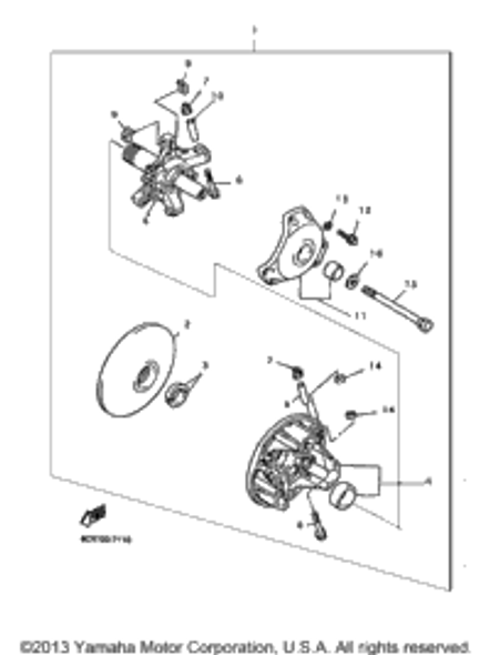 Sheave, Primary Fixed 1997 VMAX 600 XTC (ELEC START) (VX600XTCEA) 8CR-17611-00-00