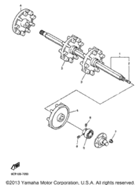 Axle, Front 1997 VMAX 600 XT (VX600XTA) 8CR-W4751-00-00