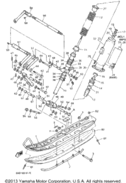 Bracket 2 1995 VMAX 500 LE (ELEC START) (VX500EV) 84M-2377E-00-00