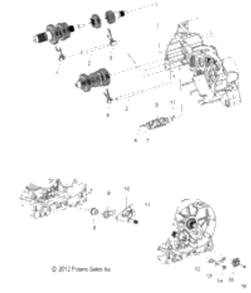 Victory Asm., Shift Drum, 6 Speed [Incl. 17] 2013  Cross Country/Touring All Options (V13Dw36/Tw/Kw/Zw) 1332792