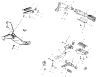 Victory Bracket, Footpeg Mount, Rh, Black 2000  Sport Cruiser (V00Cs15Cc) 5132660-067