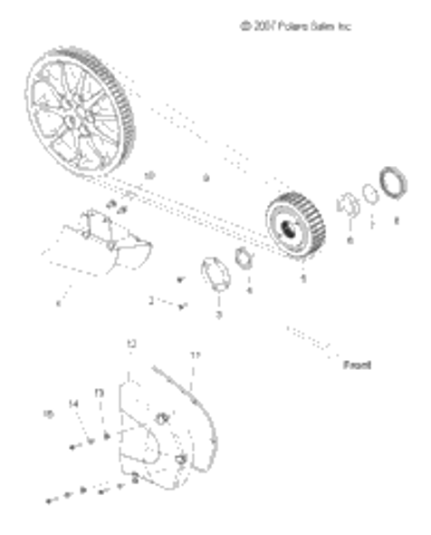Victory Cover, Output Sprocket, 180, Black Engine Wrinkle 2010  Vision Tour Premium/Ness/8 Ball All Options (V10Sd36/Sc36/Vb36) 5632406-521