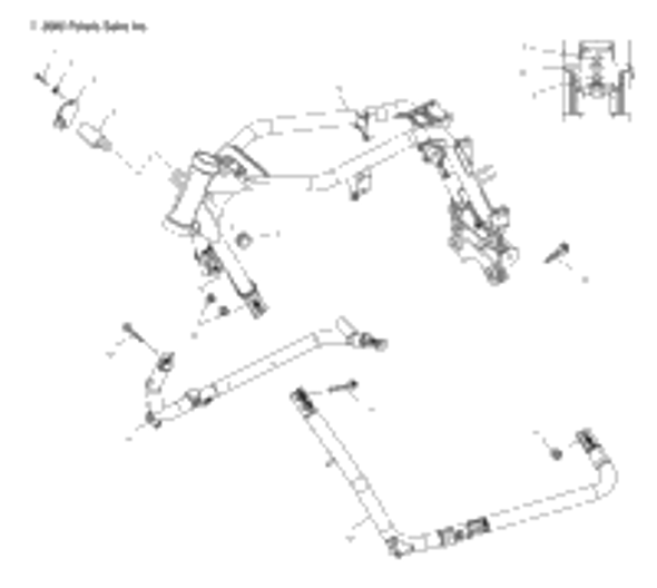 Victory Weld-Tube,Lwr Cradle,Lh,Evpblk (Cal.) 2001  Deluxe Cruiser (V01Cd15Lc) 1013443-067