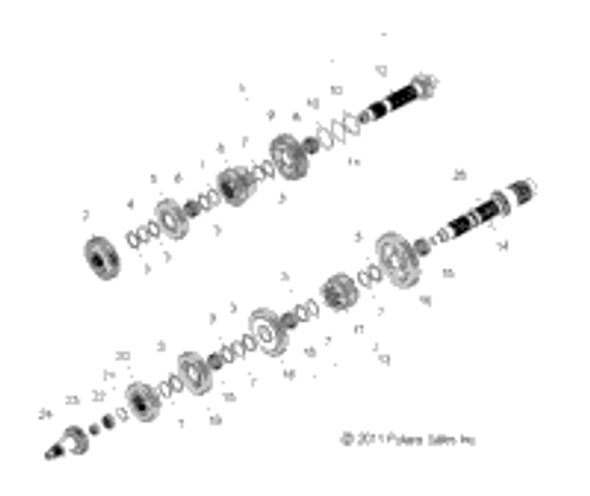 Victory Asm., Input Shaft And Gear [Incl. 21,22,23] 2016  Magnum/Magnum X-1 All Options (V16Yw36/Uw36) 1332799