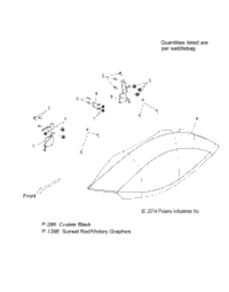 Victory Lid, Outer Saddlebag, Lh [Incl. 4] 2015  Vision All Options (V15Sw36) 5437637-1396