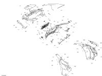 Can-Am Mineral Satin Gray, LH Front Fender 2020  Maverick MAX Turbo RR - XMR - North America 705014074