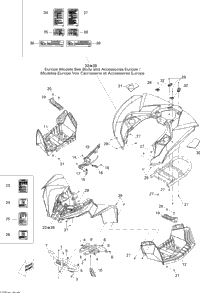 Can-Am Front Fender Kit, Yellow Includes 22 to 26 2008  Renegade 800 715000312