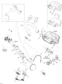Sea-Doo Head Pipe Ass'y Includes 9 to 10 2011 RXP-X 255 & RS 274001354