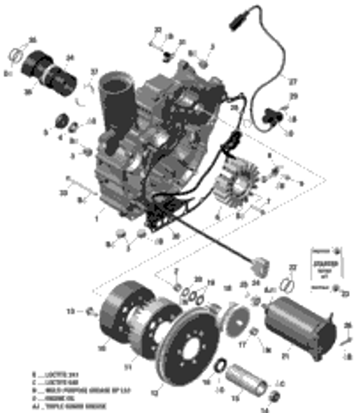 Sea-Doo Electric Starter Ass'y 2019 GTI 155 420888995