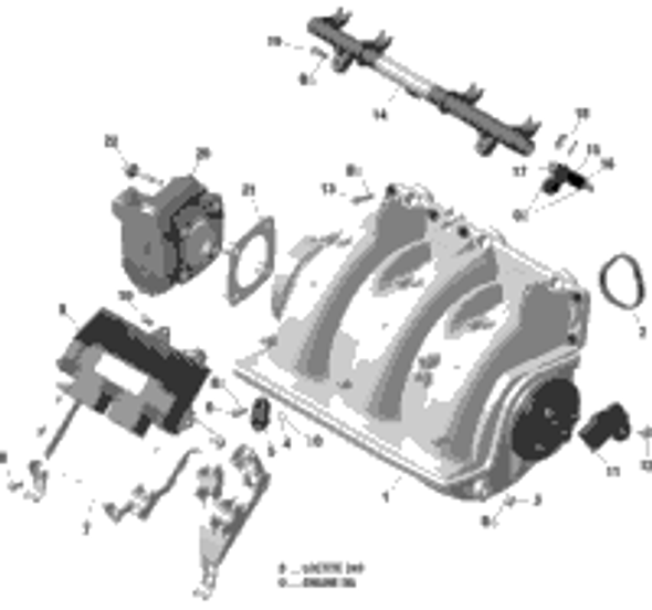 Sea-Doo Induction Manifold 2019 WAKE PRO 230 420867946