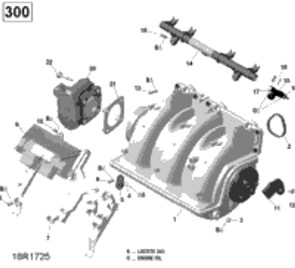 Sea-Doo Induction Manifold 2017 RXT 420867946
