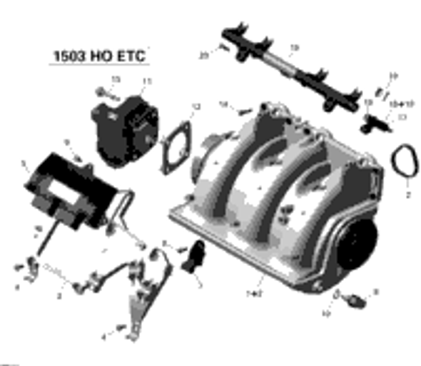 Sea-Doo Induction Manifold Includes 1 to 2 2013 RXT 260 & RS 420867951
