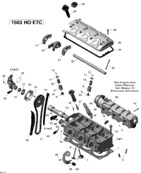 Sea-Doo Cylinder Head Ass'y Includes 2 to 5 2012 GTX LTD iS 260, (18CA, 18CB) 420613978