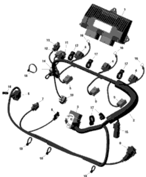 Sea-Doo Engine Wiring Harness Ass'y 2019 WAKE PRO 230 420964082