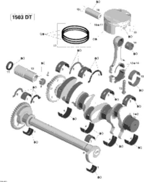 Sea-Doo Crankshaft Ass'y Includes 1 to 2 2010 GTI 130 and Rental 420819346