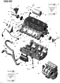 Sea-Doo Cylinder Block With Sleeves Includes 1 to 9 2011 RXP-X 255 & RS 420892461