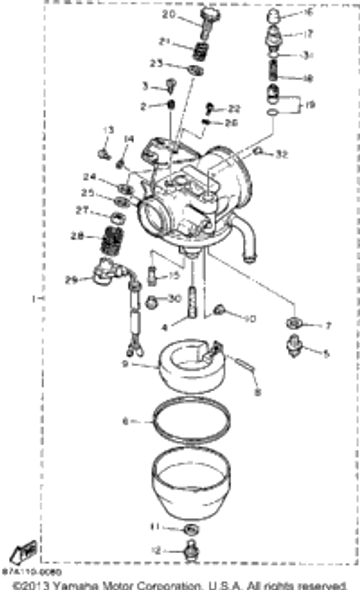 Washer, Spring 1990 SNOSPORT (ELEC START) (SV125EP) 92901-04100-00