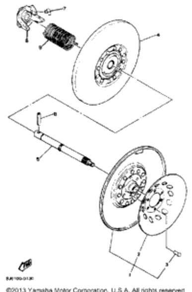 Rivet, Flat Head 1984 ENTICER 300 (ET300H) 90263-05023-00