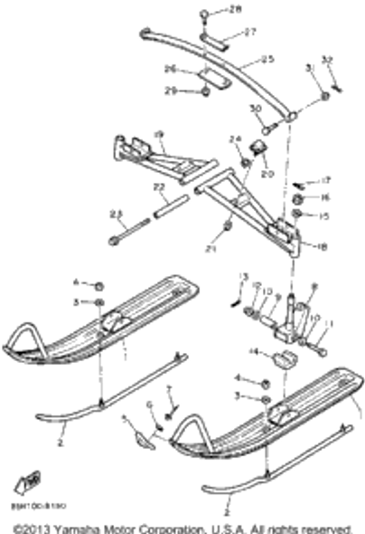 Nut, Flange 1988 SNOSCOOT (ELEC START) (SV80EM) 95716-08300-00