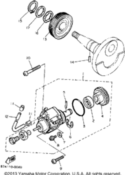 Pin, Dowel 1990 SNOSPORT (ELEC START) (SV125EP) 93603-12007-00