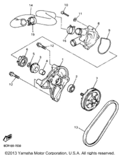 Washer, Plate 1998 VMAX 500 XTR (ELEC START+REVERSE) (VX500XTRB) 92907-06600-00