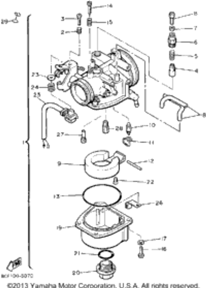 Pin, Float Arm 1987 BRAVO (BR250L) 663-14548-00-00