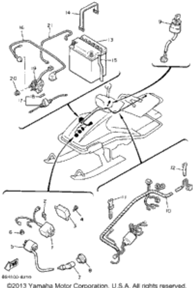 Band, Switch Cord 1990 SNOSCOOT (ELEC START) (SV80EP) 437-83936-11-00