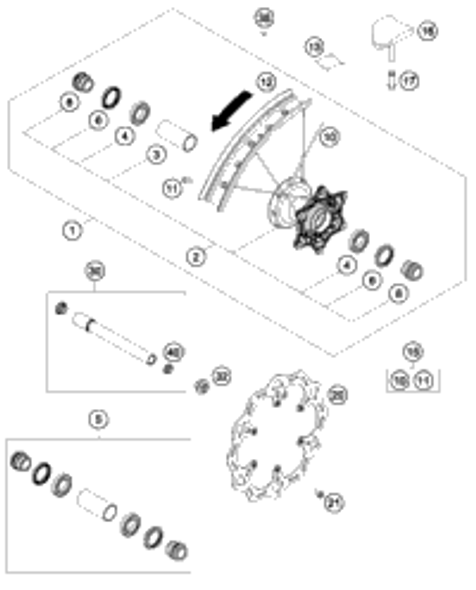 KTM DRIVETRAIN KIT 701 SM 16T/42T ON DEMAND 2019 690 SMC-R 00050002074