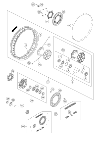 KTM LOCK SET 2016 690 ENDURO R 76511066144