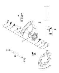 KTM FRONT RIM 1,6X21'' DID 2004 540 SXS Racing 54609070200