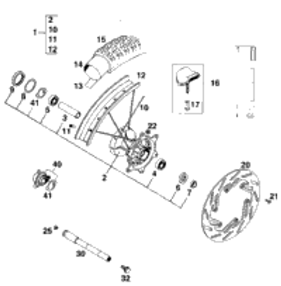 KTM FRONT RIM 1,6X21'' DID 2003 250 MXC 54609070200 KTM FRONT RIM 1,6X21'' DID 2003 250 MXC 54609070200