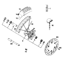 KTM FRONT RIM 1,6X21'' DID 2001 250 EXC Racing 54609070200