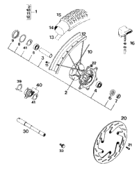 KTM FRONT RIM 1,6X21'' DID 2001 540 SXS Racing 54609070200