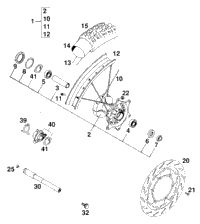 KTM FRONT RIM 1,6X21'' DID 2003 450 SX Racing 54609070200