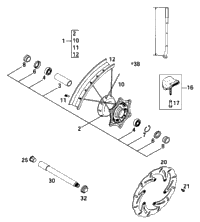 KTM FRONT RIM 1,6X21'' DID 2003 400 EXC Racing Six Days 54609070200