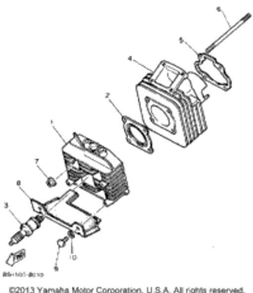 Plug, Spark (Ngk Br8hs) 1990 SNOSCOOT (ELEC START) (SV80EP) NGK-BR8HS-00-00