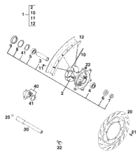 KTM FRONT RIM 1,6X21'' DID 2002 540 SXS Racing 54609070200