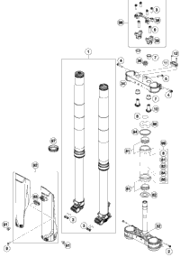 KTM SPOKE KIT FRONT ''21'' BLACK As Required 2015 500 EXC 00050000954