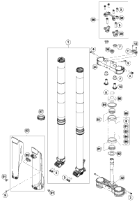KTM SPOKE KIT FRONT ''21'' BLACK As Required 2013 350 SX-F 00050000954