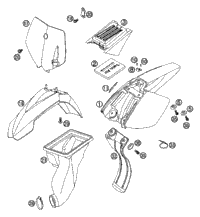 KTM FRONT WHEEL HUB CPL.   2002 2002 2005 50 Senior Adventure & 45109010044