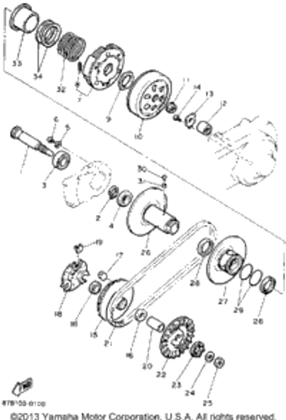 Washer, Plate (T=10) STD 1990 SNOSPORT (ELEC START) (SV125EP) 90201-536A1-00