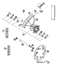 KTM REAR RIM 2,15X18'' EXCEL AL7 2005 125 EXC Sixdays 54810070000
