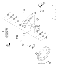 KTM REAR RIM 2,15X18'' EXCEL AL7 2005 525 MXC Racing 54810070000